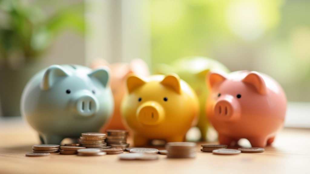 Tirelire en forme de cochon avec pièces